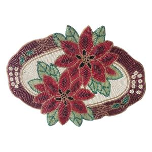 Napperons perlés Artisan Fabriqués à la main en lin rond anti-dérapant maison tapis de salle à manger événements exportateur usine directe en vrac en gros - Product Image 6