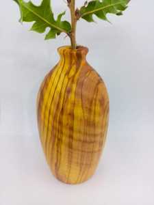 Vase en bois d'olivier fait à la main minimaliste unique décor à la maison cadeau de Noël pour fleurs séchées - Product Image 6