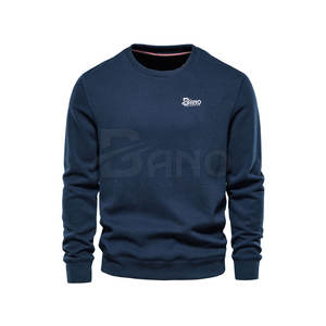 Sudadera de invierno de algodón 100% de alta calidad para hombre, transpirable, patrón sólido, logotipo personalizable, venta en línea para sudaderas con capucha, sudaderas - Product Image 1
