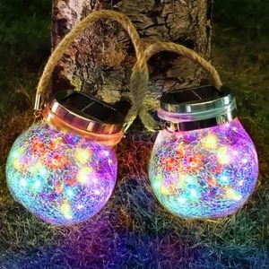 Đèn Lồng Sân Vườn Năng Lượng Mặt Trời Lọ Thủy Tinh Bóng Nứt Treo Hiệu Ứng Đom Đóm Đèn Lọ Thủy Tinh Năng Lượng Mặt Trời Treo Trang Trí Ngoài Trời Cho Cây - Product Image 1