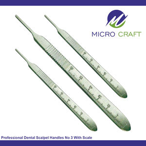 Professional Dental Scalpel Handles No 3 With Scale Stainless Steel High Quality Custom <b>Instruments</b> Manufacturer Sialkot Pak - Product Image 2