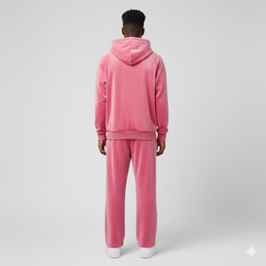 Ensemble survêtement en molleton de coton mi-lourd personnalisé 2026, imprimé uni, coupe jogging, pantalon large, sweat à capuche - Product Image 6