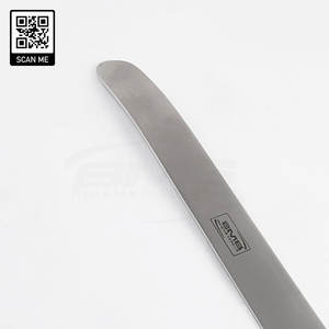 Spatule médicale réutilisable en acier chirurgical à langue plate pour les soins bucco-dentaires, instruments chirurgicaux professionnels par Bluemed - Product Image 4