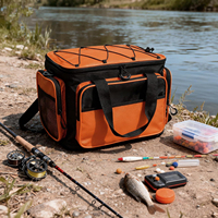 Sac de rangement pour matériel de pêche avec bandoulière rembourrée, grande capacité, organiseur de pêche, convient à 3600 boîtes à leurres, adapté à l'eau salée et à l'eau douce