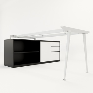 CONE Concept 160x80 Steel Table/Cabinet Legs Assembly Required HCCO022 Connectors & <b>Shelf</b> Supports - Product Image 2