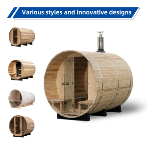 ساونا خارجية تقليدية من الخشب تتسع لـ 4-6 أشخاص، تصميم عصري من المصنع - Product Image 3