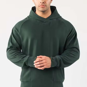Sudaderas gruesas lisas de alta calidad con logotipo personalizado, sudaderas con capucha sin cordón de algodón francés Terry Drop Shoulders Regular Fit Basics Pullover Hoodies - Product Image 1