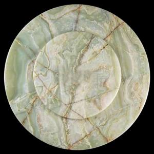 Plateau de table gigogne rond en onyx vert, plateau de table d'appoint en marbre artisanal indien, élégant, précieux, meubles modernes sur mesure et vente en gros - Product Image 2