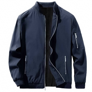 Chaqueta de bombardero para hombre con logotipo personalizado al por mayor 2025, chaqueta cortavientos impermeable acolchada con cremallera y bolsillo - Product Image 6