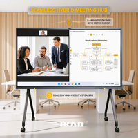 IKAR JX-E5A Système double 85 pouces 4K Double OS 16 Go de RAM 256 Go de ROM Écran tactile 40 points Suivi IA des personnes Caméra 48MP Tableau blanc
