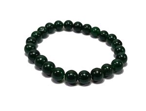 Hombres y mujeres verde Jade piedra cuentas redondas pulsera fabricante piedras estilo moda joyería regalo de energía - Product Image 5