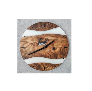Plateau de service à fruits en bois et résine époxy pour la maison et l'hôtel, décoration de table, meilleure qualité, forme ronde, nouveau style, taille personnalisable, plateau en bois et résine - Product Image 3