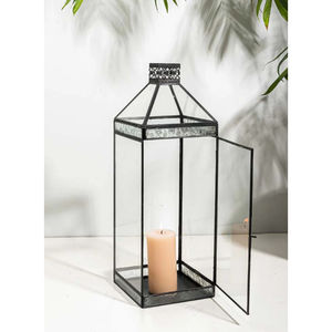 Portavelas de Metal Plateado de Alta Calidad, Moderno, de Hierro y Vidrio, Decoración Elegante para Interiores y Exteriores - Product Image 6