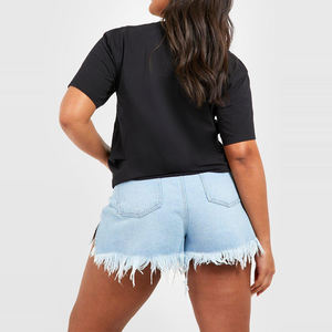 Camisetas de manga corta de algodón 100% transpirables de corte cuadrado de verano para mujer, camisetas holgadas de gran tamaño de proveedor OEM de fabricante - Product Image 2