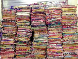 Wholesale Lot of <b>Indian</b> Vintage Reversible Kantha <b>Quilt</b> Handmade Cotton Fabric Recycled Kantha for Hotel Use - Product Image 2