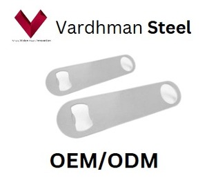 Venta de salida de fábrica Precio barato Abrebotellas plano de acero inoxidable Removedor de tapa de metal con función de abridor de corcho - Product Image 4