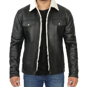 Chaqueta de piel de oveja de moda personalizada para hombre, chaqueta de piel de moda de fábrica directa para hombre, chaqueta para hombre - Product Image 3