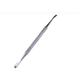 Cuticle Pusher Sets Kit Mini <b>Stainless</b> <b>Steel</b> Nail Cuticle Pusher custom manufacturer customized Logo Silver <b>Angled</b> Square Flat - Product Image 2