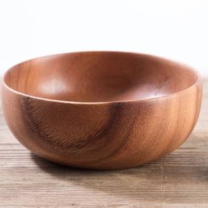 Tazón de Madera de Primera Calidad, Tamaño Personalizado, Tazón para Servir Ensaladas, Tazón Redondo de Madera de Mango Indio Sólido, Tamaño Personalizado - Product Image 4
