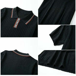 เสื้อโปโลสำหรับผู้ชายเสื้อถักลายเงินเก่า - Product Image 4