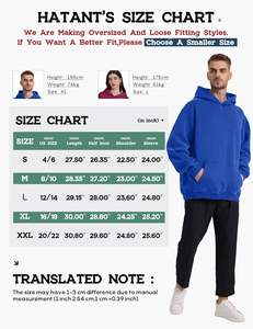 Ropa informal de invierno para hombre, de gran tamaño Sudadera con capucha, jersey de lana de algodón con bolsillo de canguro y hombro caído teñido liso - Product Image 6