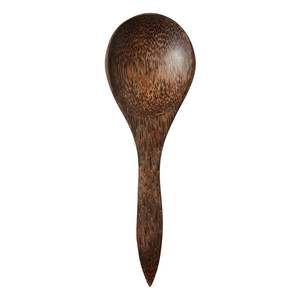 Cuchara de Madera de Diseño Antiguo Personalizable, Cuchara de Cocina India Hecha a Mano de Lujo Oscuro para Bodas - Product Image 1