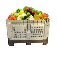 1200*1000 qualité alimentaire Forte capacité à résister au stress boîte agricole en plastique pliable pour le transport de fruits