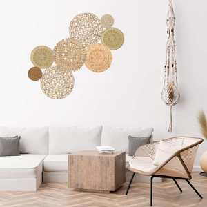 Décoration murale en jute en gros, dernière collection, fabrication artisanale, art mural en jute élégant pour la décoration de la maison et des hôtels, vente en gros - Product Image 2