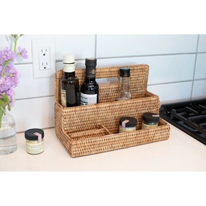 Rattan Standing Stationary Sorter Handmade Storage Basket Wholesale eco-friendly Made in Viet Nam - Product Image 5