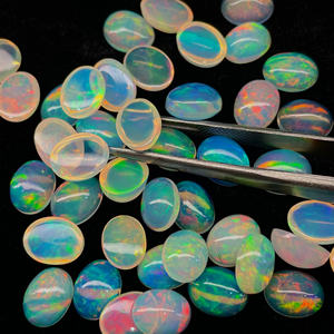 Cabochon d'opale éthiopienne bonne qualité Multi Flashy Opal Cabochon Lot forme ovale Welo opale pour la fabrication de bijoux - Product Image 2