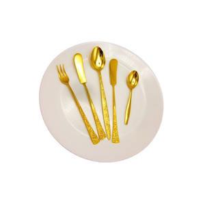 Cubiertos reutilizables de cocina de alta demanda hechos en la India, juego de cubiertos dorados pulidos con mango largo de diseñador - Product Image 1