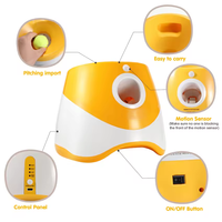 Lanceur de balles automatique simple pour chien, jouet interactif pour chien, lanceur de balles de tennis en ABS, machine à lancer, jouet d'entraînement pour animaux de compagnie PC 3