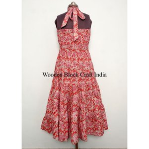 Robe maxi florale d'été personnalisée en coton naturel, sans manches, douce et confortable, collection été pour femmes - Product Image 6