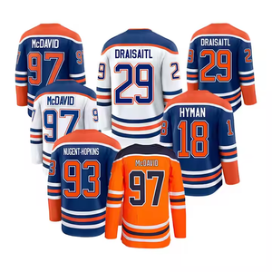 Nouveau maillot de hockey sur glace cousu sur mesure, conception d'impression par sublimation en polyester, vêtements de sport personnalisables avec nom de l'équipe - Product Image 2