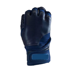 Gants de frappe de baseball en cuir bleu marine à manchette longue 2025 Protection des mains Gants de frappe de baseball - Product Image 5