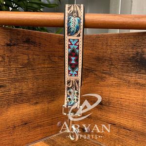 Nouveau luxe en cuir véritable sans enchevêtrement poignée rembourrée plomb de circulation rétractable usiné à la main perlé chien laisses avec crochet anti-dérapant - Product Image 1