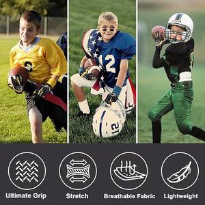 Guantes de Fútbol Americano Profesionales de Diseño Personalizado, Guantes de Receptor, Tamaño Estándar, Cuero Sintético de Primera Calidad, Todos los Tamaños - Product Image 5