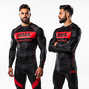 Fabricante de protectores contra sarpullidos BJJ personalizados, impresión por sublimación de alta calidad, protectores contra sarpullidos MMA duraderos para grappling y gimnasio - Product Image 3