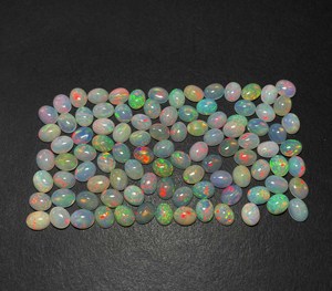 AAA qualité 7 pièces opale éthiopienne 8*10MM Cabochon ovale en vrac 5A qualité 11 CT améthyste couleur perle naturelle poire fabrication de bijoux IGI - Product Image 3