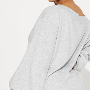 เสื้อสเวตเชิ้ตขนแกะโอเวอร์ไซส์ของผู้หญิงเสื้อสวมหัวคอตตอนเสื้อสเวตเตอร์มีฮู้ดระบายอากาศได้ดีดีไซน์ล่าสุด2025 - Product Image 4