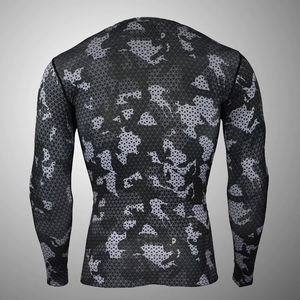 Vente directe d'usine Chemise MMA Rash Guard à manches longues pour hommes Conception de sublimation par compression SPF Caractéristique respirante - Product Image 2