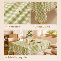 Nappe personnalisée en PEVA, imperméable, pour table à manger, fabrication OEM ODM, nappe imprimée, vente en gros