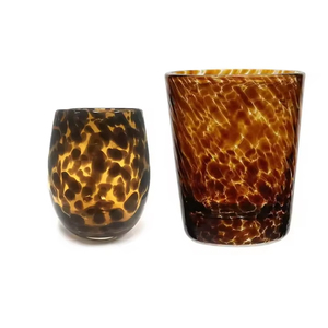 Bocaux en verre de fabricant indien avec bougies à imprimé léopard disponibles en vrac - Product Image 5