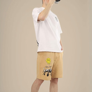 Men's Casual Workout <b>Shorts</b> Summer Quick Dry New Fashion Solid Pattern 100% Cotton OEM Service Available - Product Image 2