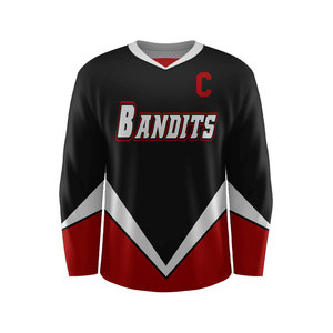 Maillots de hockey sur glace personnalisés uniformes d'équipe tissu en maille respirant à séchage rapide logo brodé OEM ODM approvisionnement d'usine Pakistan - Product Image 1