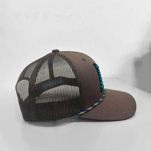 Sombreros de camionero marrones Sombreros de pesca personalizados Parche con logotipo OEM Gorras de camionero de alta calidad al por mayor por Vietnam Headwear - Product Image 3