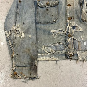 Veste en jean pour hommes personnalisée en gros avec revêtement logo de conception le plus récent du fabricant sur le devant Denim Blue - Product Image 5