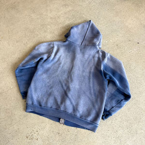 Vêtements Hommes Heavy Weight Vintage Hoodie Sweatshirts Distressed Waffle Hoodie Hommes Streetwear Boxy Zip up Hoodie - Product Image 3