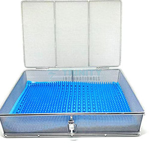 Bandeja de esterilización de servicio OEM bandeja de esterilización de acero inoxidable de color personalizado para la venta - Product Image 4