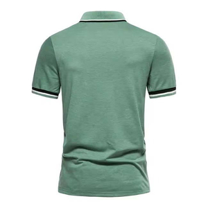 Camisa de algodón de alta calidad para hombre OEM personalizada, patrón sólido transpirable, talla grande, todos los tamaños disponibles, tela de punto - Product Image 4